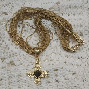 Vintage Carolee Maltese Cross Necklace